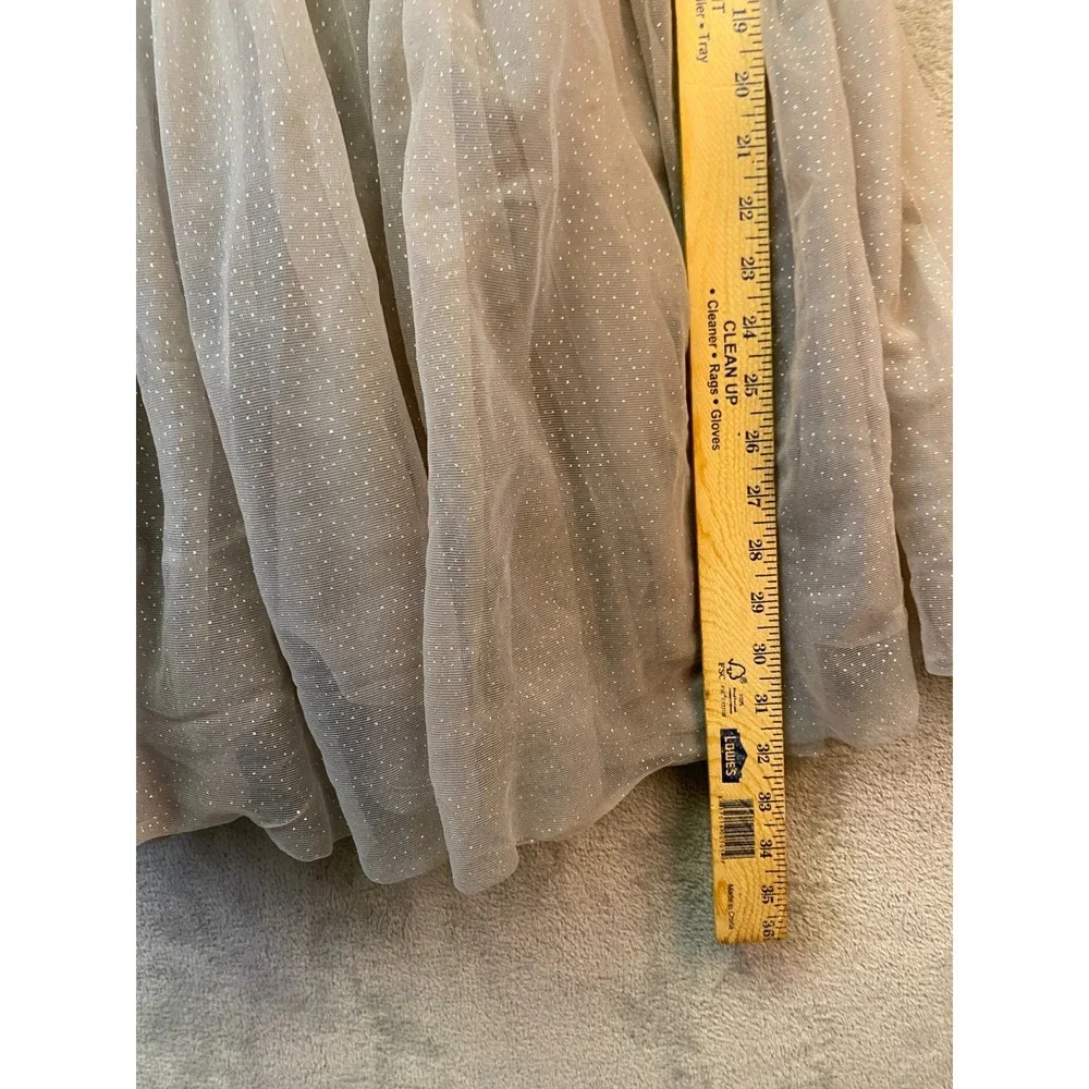 Harry Potter Girls Dress XL 14/16 Gray Hogwarts Sequin Tie Tulle